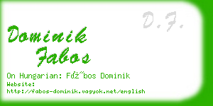 dominik fabos business card